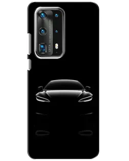 Чехол для Huawei P40 с картинкой «Силуэт Tesla Night»