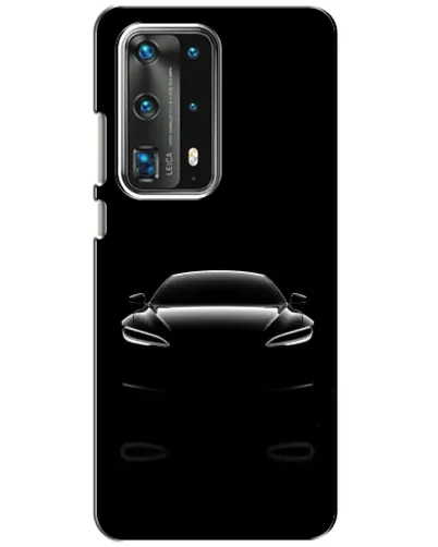 Чехол для Huawei P40 с картинкой «Силуэт Tesla Night»