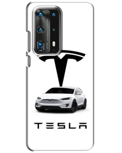 Чехол для Huawei P40 с картинкой «Tesla White Style»