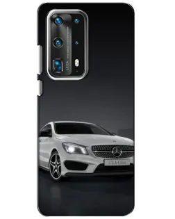 Чехол для Huawei P40 с картинкой «Mercedes AMG GT Silver»
