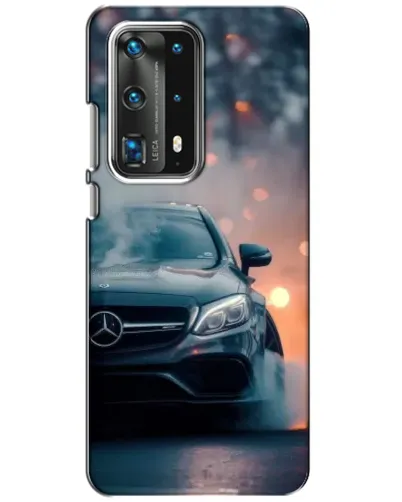 Чехол для Huawei P40 с картинкой «Mercedes — ночной город»