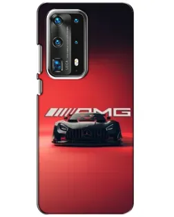 Чехол для Huawei P40 с картинкой «Mercedes AMG — красная линия»