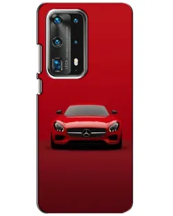 Чехол для Huawei P40 с картинкой «Красный Mercedes AMG»
