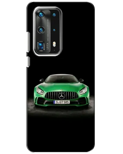 Чехол для Huawei P40 с картинкой «Mercedes — неоновый лого»
