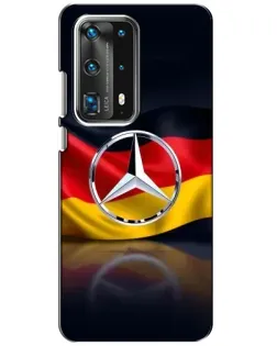 Чехол для Huawei P40 с картинкой «Mercedes — флаг Германии»