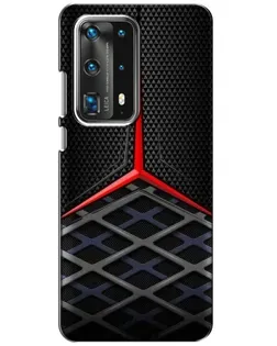 Чехол для Huawei P40 с картинкой «Mercedes Carbon Grid»