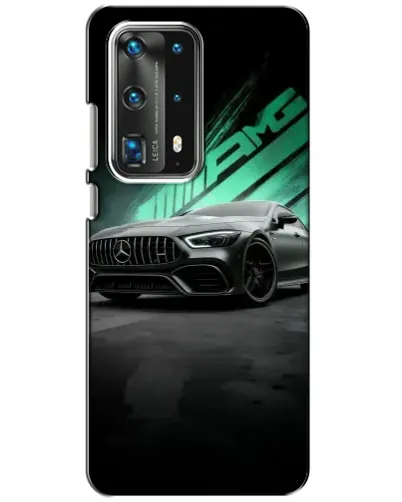 Чехол для Huawei P40 с картинкой «Темный Mercedes AMG»