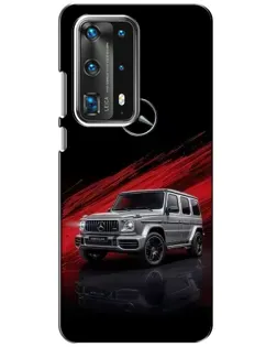 Чехол для Huawei P40 с картинкой «Mercedes G-Class красный»
