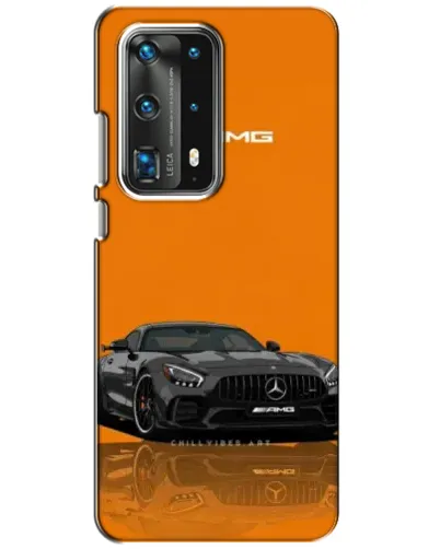 Чехол для Huawei P40 с картинкой «Оранжевый Mercedes AMG»