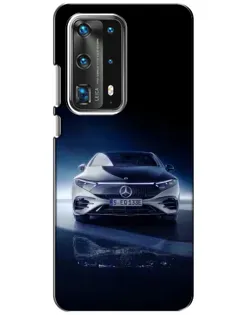 Чехол для Huawei P40 с картинкой «Ночной Mercedes EQ»