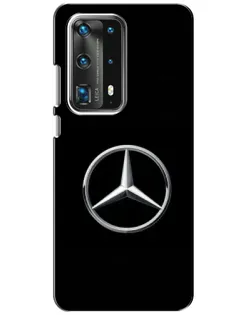 Чехол для Huawei P40 с картинкой «Mercedes классический лого»