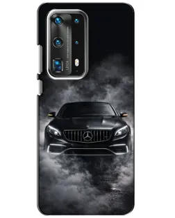 Чехол для Huawei P40 с картинкой «Mercedes в дыму»