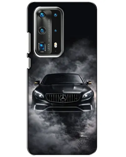 Чехол для Huawei P40 с картинкой «Mercedes в дыму»