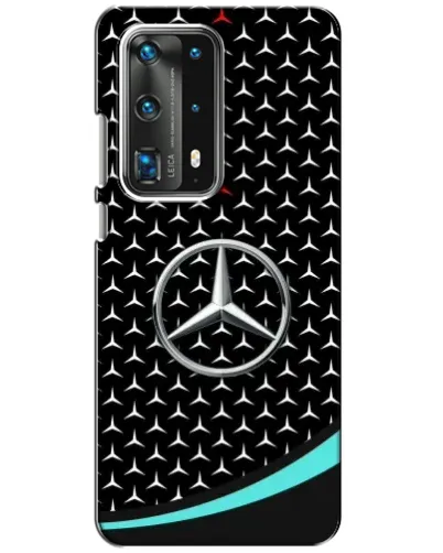 Чехол для Huawei P40 с картинкой «Mercedes — бирюзовый акцент»