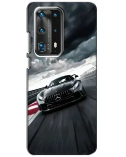 Чехол для Huawei P40 с картинкой «Гоночный Mercedes AMG»