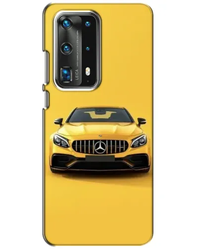 Чехол для Huawei P40 с картинкой «Желтый Mercedes GT»