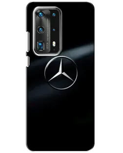 Чехол для Huawei P40 с картинкой «Mercedes на металле»