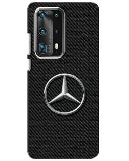 Чехол для Huawei P40 с картинкой «Карбоновый Mercedes стиль»