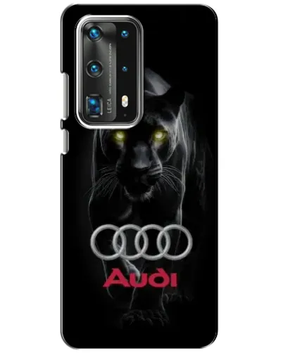 Чехол для Huawei P40 с картинкой «Пантера и Audi»