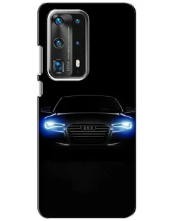 Чехол для Huawei P40 с картинкой «Audi в неоне»