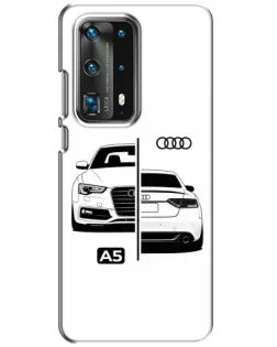 Чехол для Huawei P40 с картинкой «Audi — контрастный дизайн»