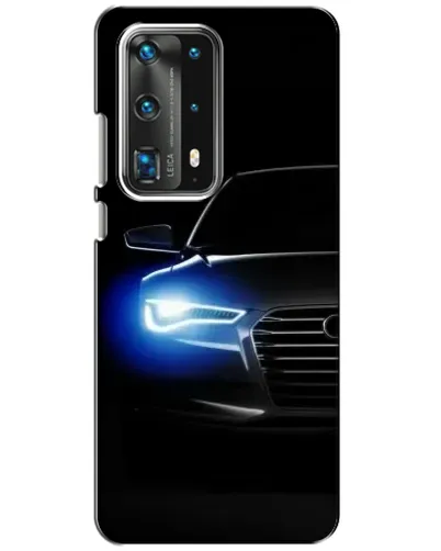 Чехол для Huawei P40 с картинкой «Неоновый взгляд Audi»