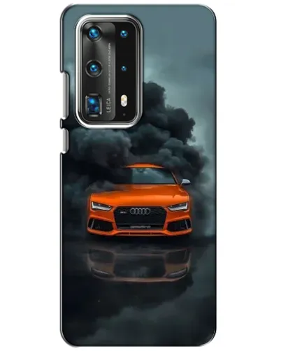 Чехол для Huawei P40 с картинкой «Audi в облаках дыма»