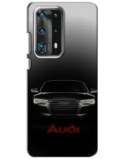 Чехол для Huawei P40 с картинкой «Audi — градиентный контур»