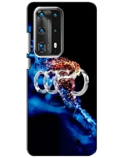 Чехол для Huawei P40 с картинкой «Энергия лого Audi»