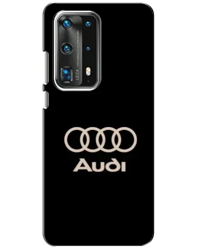 Чехол для Huawei P40 с картинкой «Audi — золотой логотип»