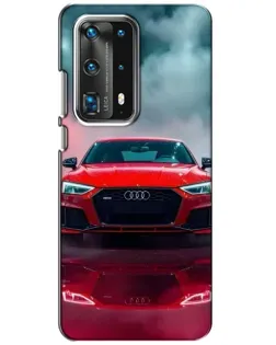Чехол для Huawei P40 с картинкой «Audi RS — красный стиль»