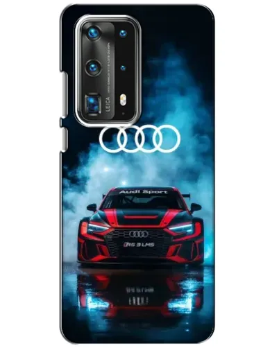 Чехол для Huawei P40 с картинкой «Audi Sport — неон»