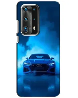 Чехол для Huawei P40 с картинкой «Audi — голубая энергия»