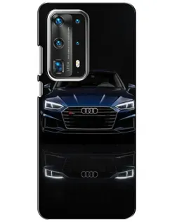 Чехол для Huawei P40 с картинкой «Audi — ночное отражение»