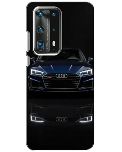 Чехол для Huawei P40 с картинкой «Audi — ночное отражение»