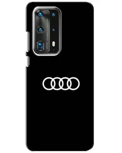 Чехол для Huawei P40 с картинкой «Audi White Logo»
