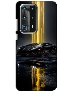 Чехол для Huawei P40 с картинкой «Ночной Lamborghini драйв»