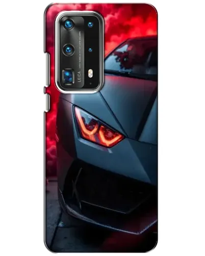 Чехол для Huawei P40 с картинкой «Lamborghini красное сияние»