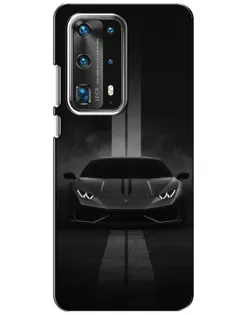 Чехол для Huawei P40 с картинкой «Lamborghini симметрия дорог»