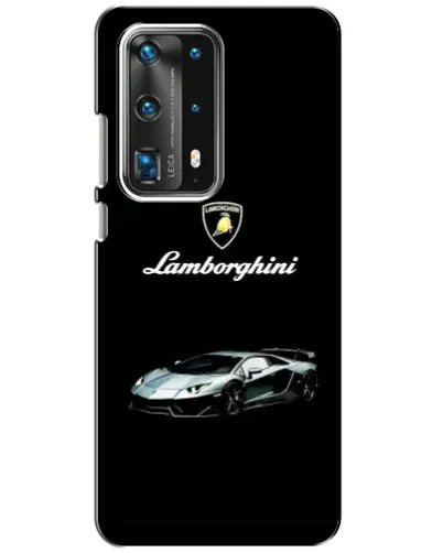 Чехол для Huawei P40 с картинкой «Логотип Lamborghini классика»