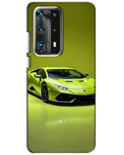 Чехол для Huawei P40 с картинкой «Салатовый Lamborghini Huracan»