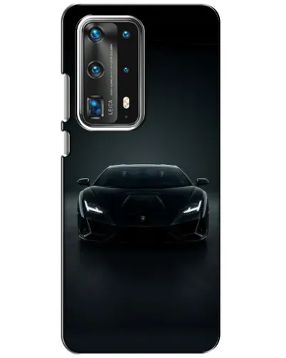 Чехол для Huawei P40 с картинкой «Черный Lamborghini Aventador»
