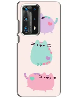 Чехол для Huawei P40 с картинкой «Pusheen трио» Чехол для Huawei P40 с картинкой «Pusheen трио»