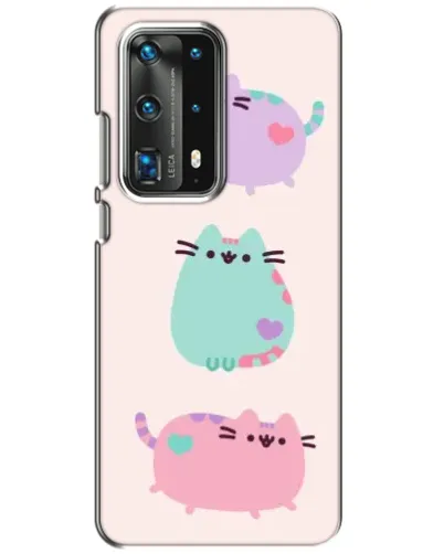 Чехол для Huawei P40 с картинкой «Pusheen трио» Чехол для Huawei P40 с картинкой «Pusheen трио»