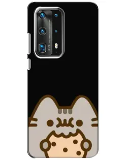 Чехол для Huawei P40 с картинкой «Пушин на черном»