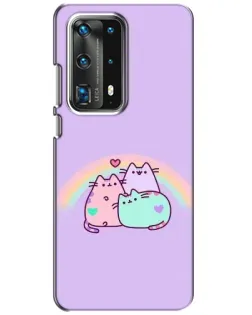 Чехол для Huawei P40 с картинкой «Радужные Пушины»