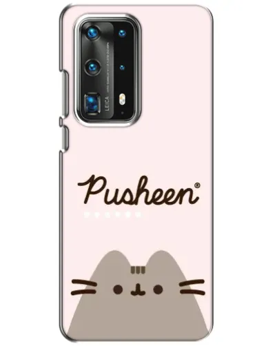 Чехол для Huawei P40 с картинкой «Pusheen логотип» Чехол для Huawei P40 с картинкой «Pusheen логотип»