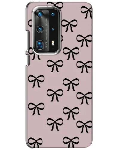 Чехол для Huawei P40 с картинкой «Черные бантики»