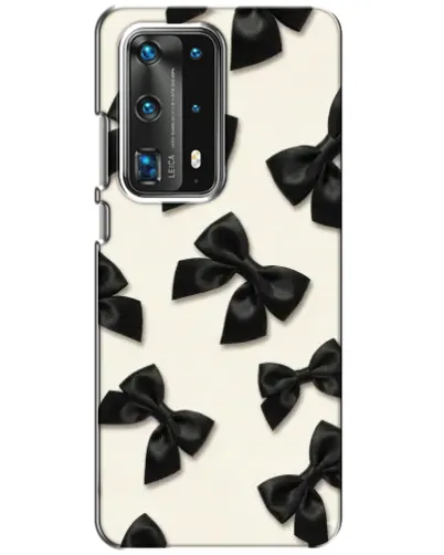 Чехол для Huawei P40 с картинкой «Черные бантики»