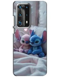 Чехол для Huawei P40 с картинкой «Плюшевые Стич Ангел»